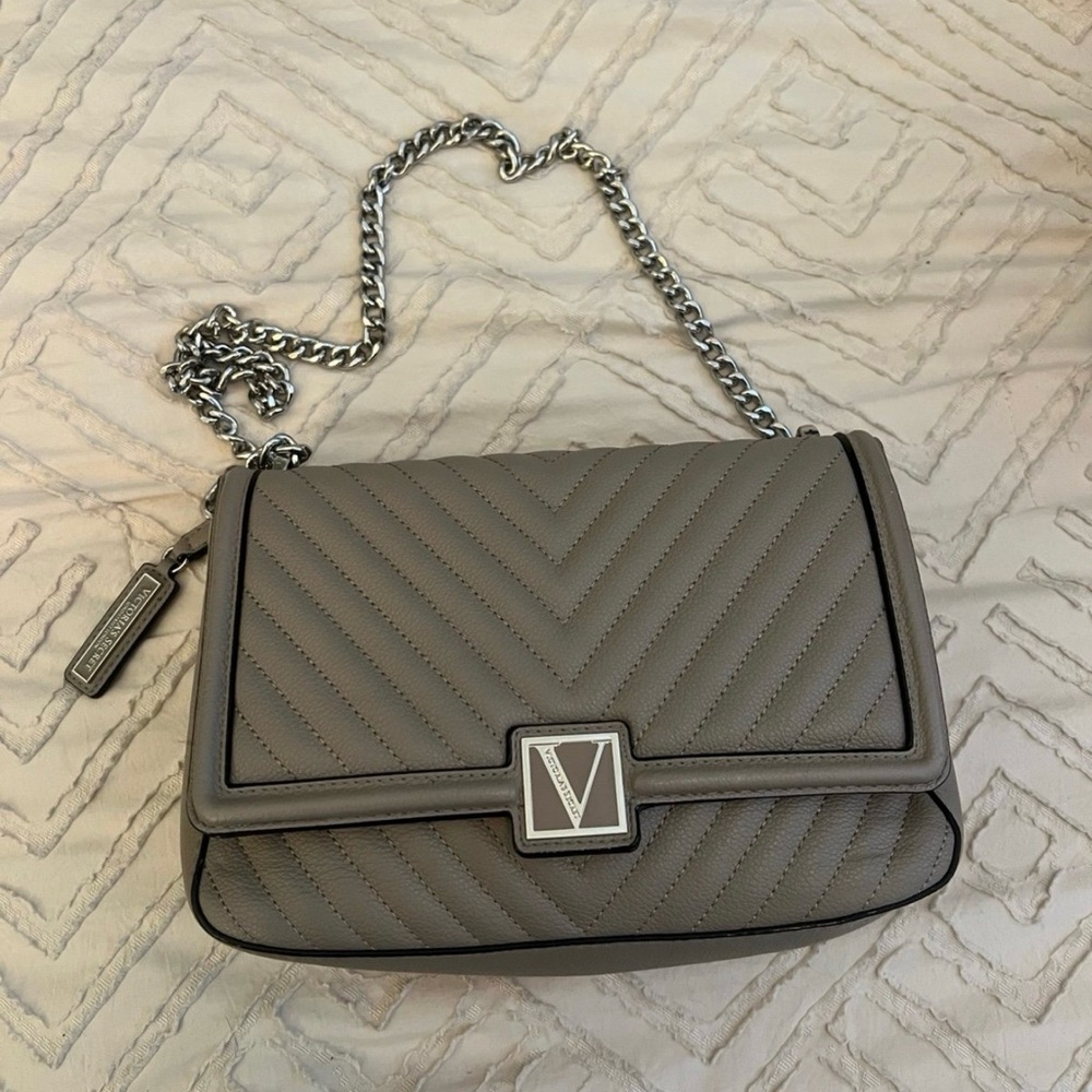 Victoria’s Secret Gray Quilted Shoulder Bag